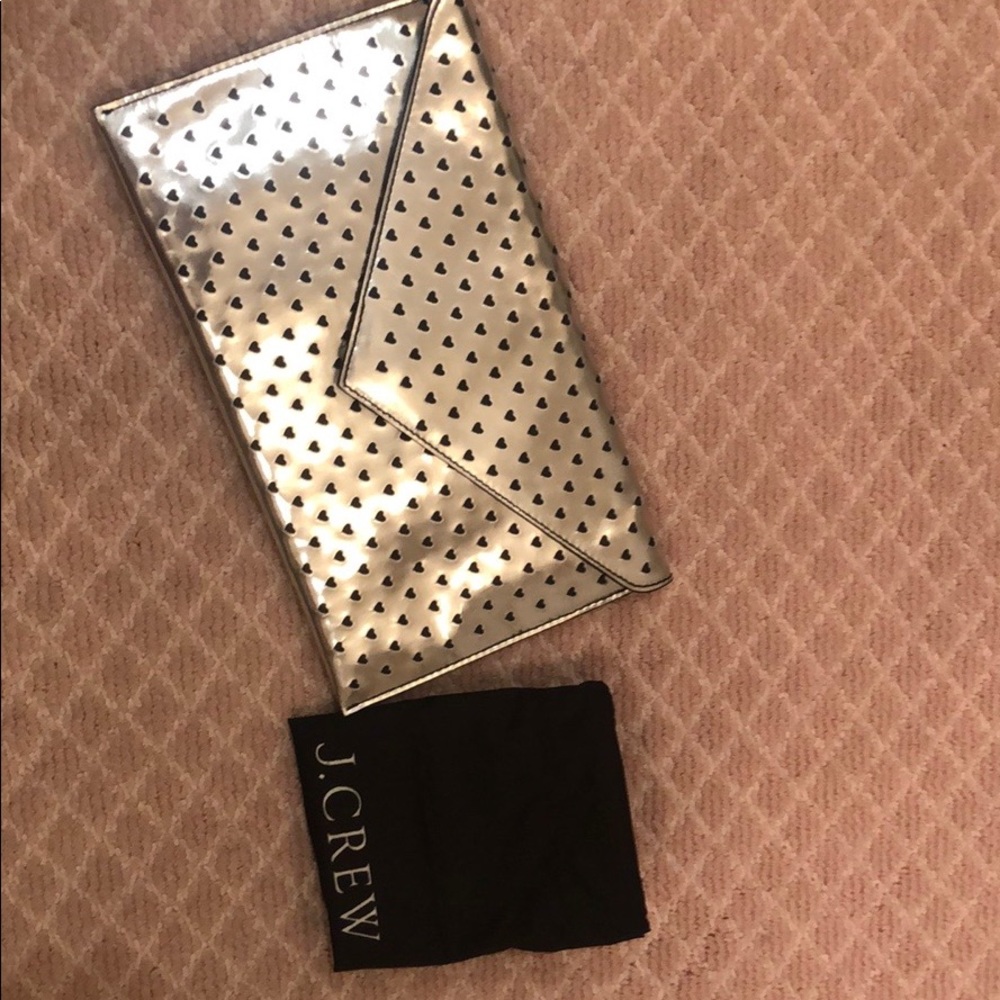 NWT J.Crew Heart Clutch